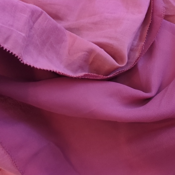 Feminine Silk Blend Flowy Coquette Elegant Pink Strapless Back Bows Midi Dress - Picture 7 of 9